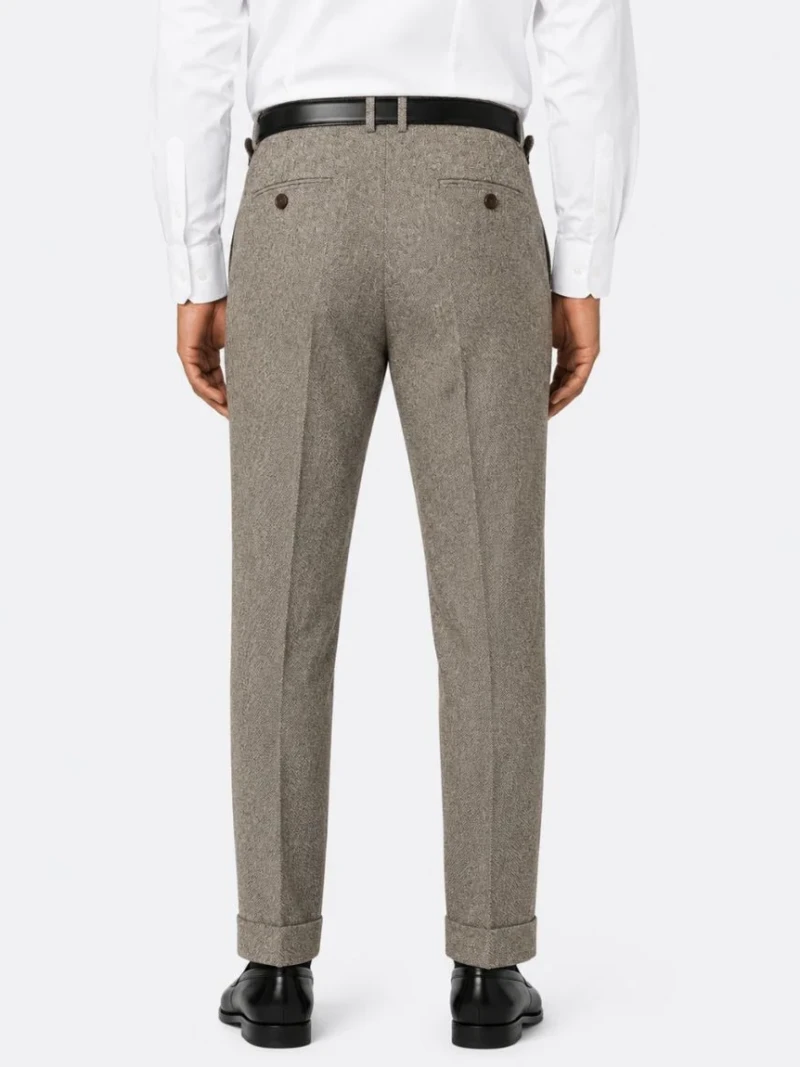 Stafford Tweed Donegal Brown Pant Back Side
