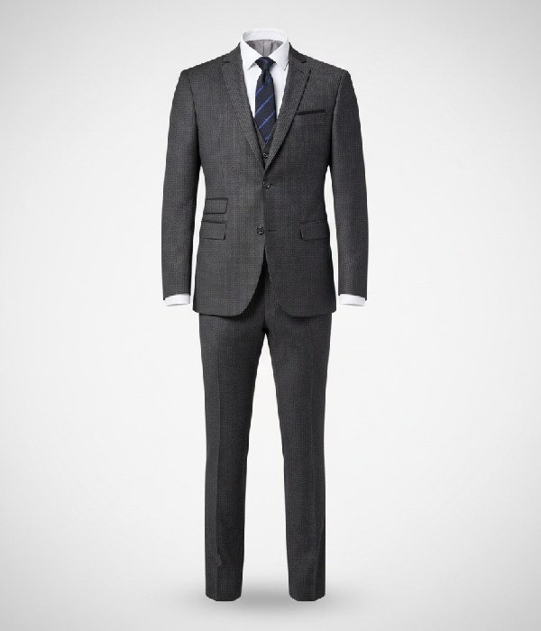 Suit Heritage Men’s Grey Plaid Relaxed Fit 3 Piece Suits Suit Heritage Men’s Grey Plaid Relaxed Fit 3 Piece Suits