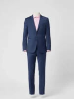 SuitsHeritage Men’s Check Blue Slim Fit 2 Piece Suits