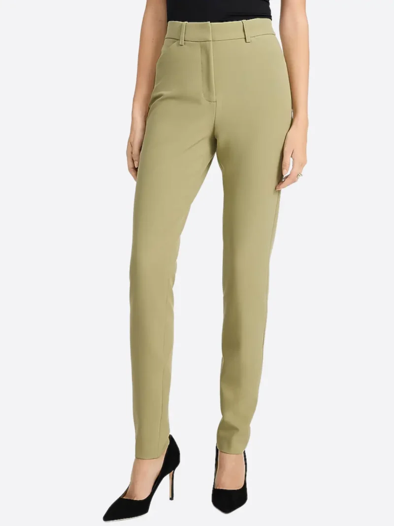 SuitsHeritage Women's Beige Skinny Fit Ankle Pant