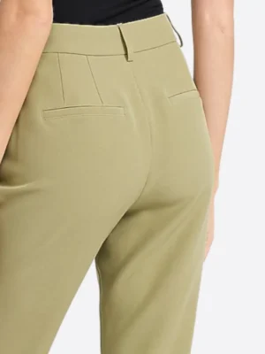 SuitsHeritage Women's Beige Skinny Fit Ankle Pant Back