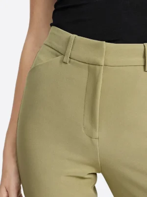 SuitsHeritage Women's Beige Skinny Fit Ankle Pant Close