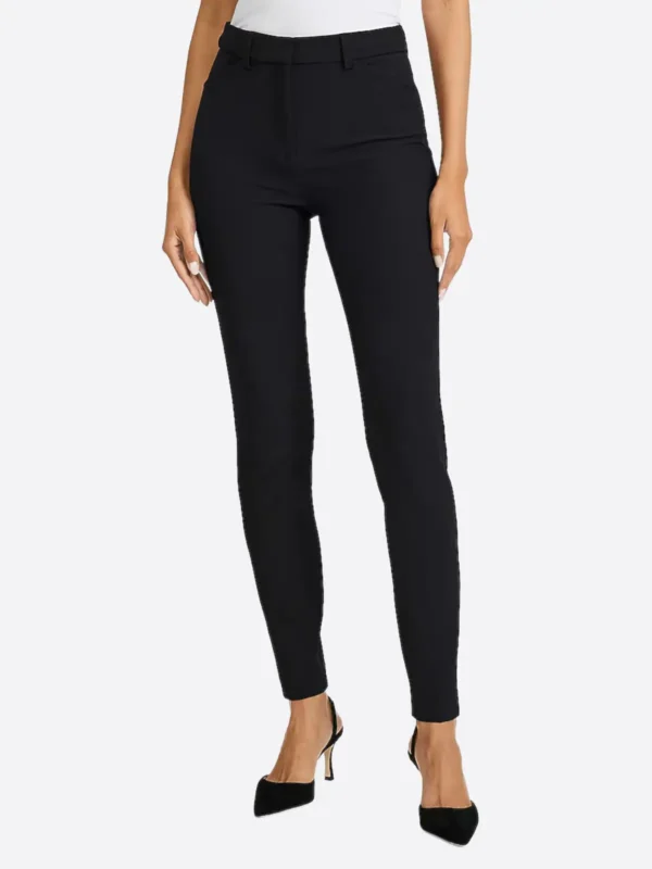 SuitsHeritage Women's Solid Black Skinny Fit Pant
