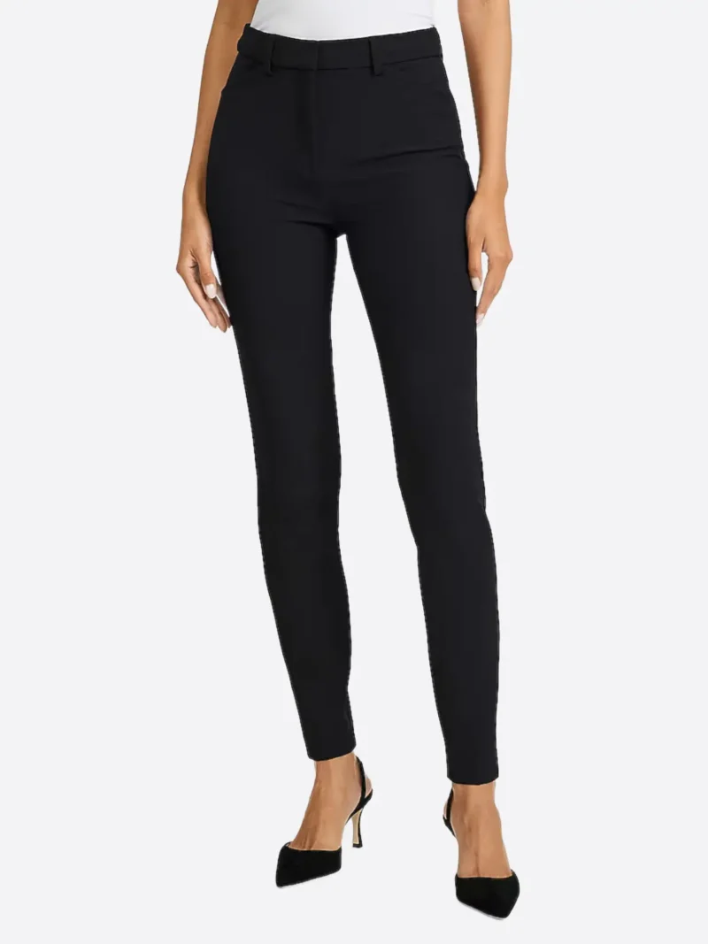 SuitsHeritage Women's Solid Black Skinny Fit Pant