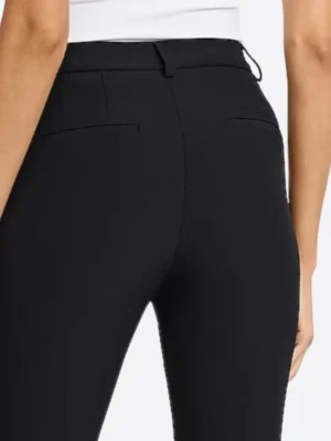 SuitsHeritage Women's Solid Black Skinny Fit Pant Back