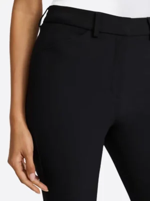 SuitsHeritage Women's Solid Black Skinny Fit Pant Close