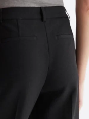 SuitsHeritage Women's Black Straight Fit Ankle Pant Back