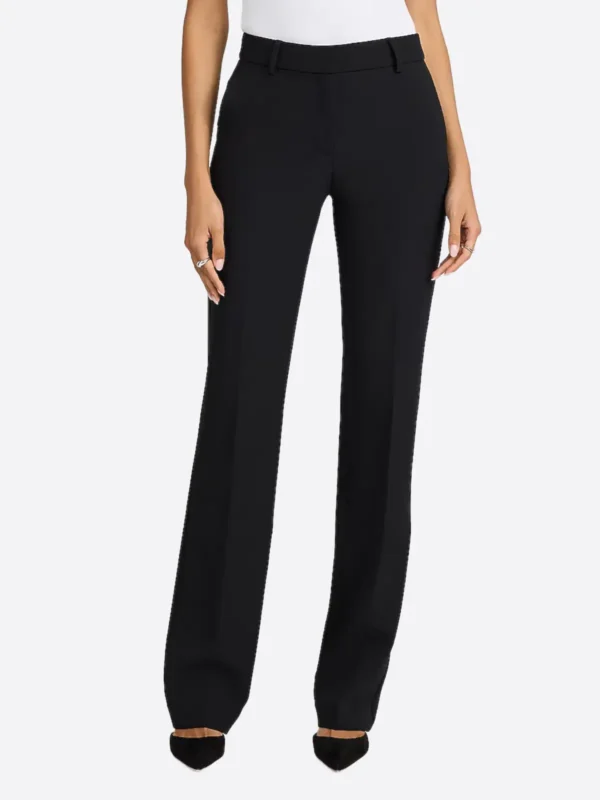 SuitsHeritage Women's Solid Black Straight Fit Pant
