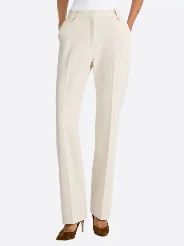 SuitsHeritage Women's Cream Straight Fit Pant