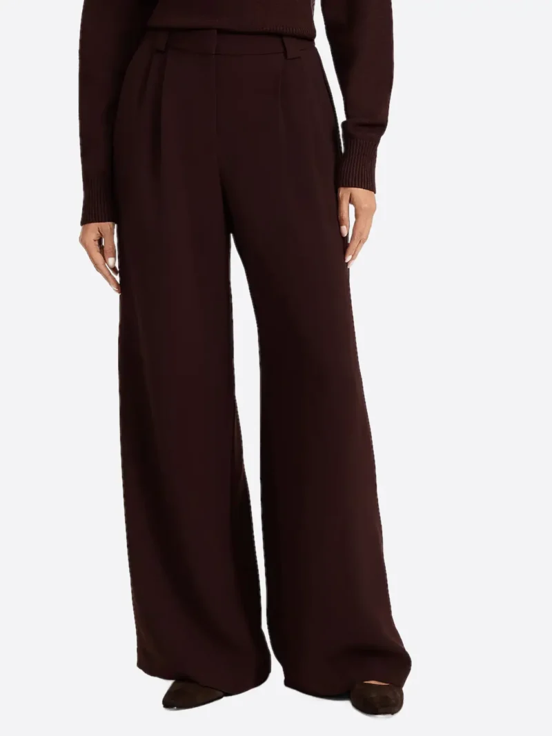 SuitsHeritage Women's Dark Brown Oversized Trouser Pant