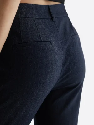 SuitsHeritage Women's Dark Navy Skinny Fit Pant Back