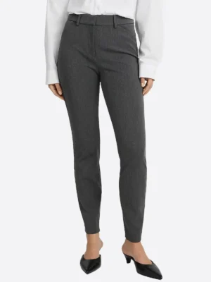 SuitsHeritage Women's Grey Skinny Fit Pant