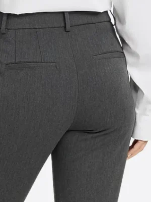 SuitsHeritage Women's Grey Skinny Fit Pant Back