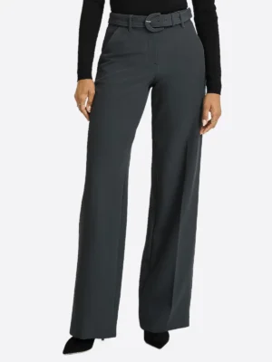 SuitsHeritage Women's Grey Tapered Trouser Pant