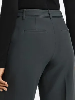 SuitsHeritage Women's Grey Tapered Trouser Pant Back