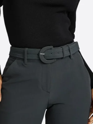 SuitsHeritage Women's Grey Tapered Trouser Pant Close