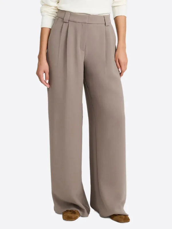 SuitsHeritage Women's Light Grey Oversized Trouser Pant
