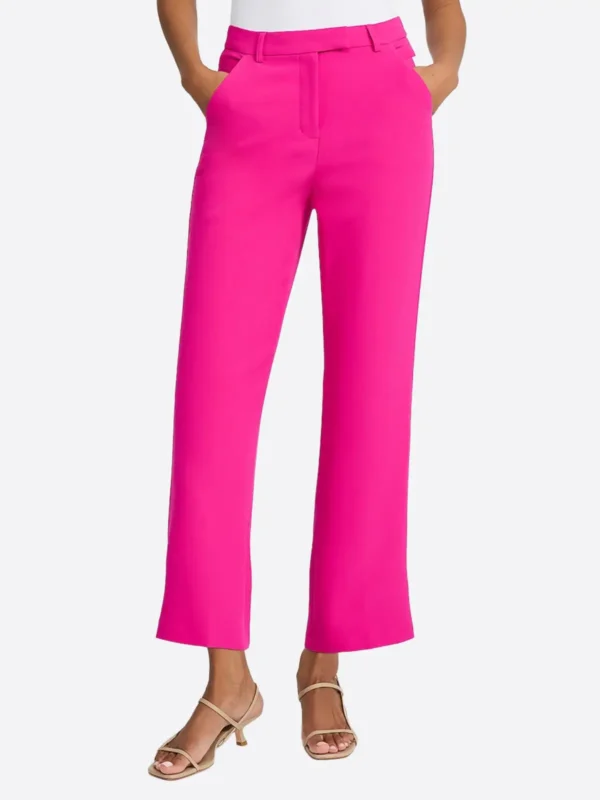 SuitsHeritage Women's Pink Straight Fit Pant