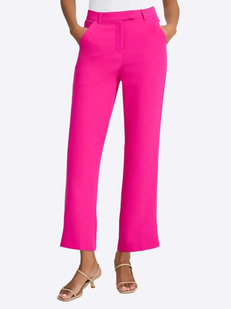 SuitsHeritage Women's Pink Straight Fit Pant