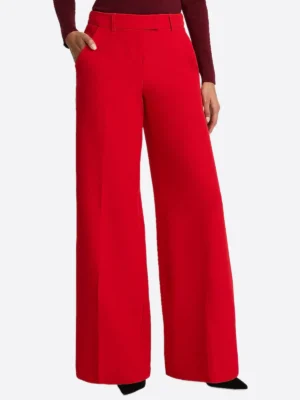 SuitsHeritage Women's Red Oversized Pant