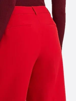 SuitsHeritage Women's Red Oversized Pant Back