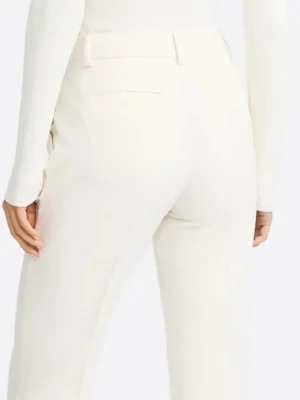 Women's White Straight Leg Pant Back