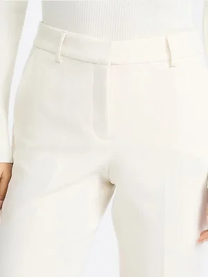 Women's White Straight Leg Pant Close