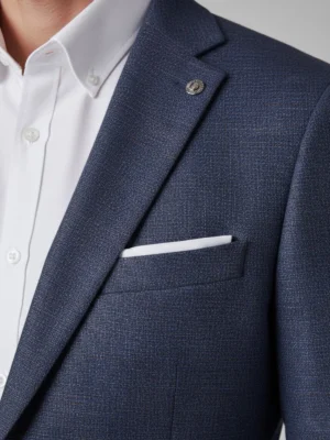 SuitsHeritage Men’s Solid Dark Blue Slim Fit Blazer Chest