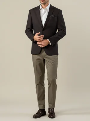 SuitsHeritage Men’s Solid Brown Slim Fit Blazer Front