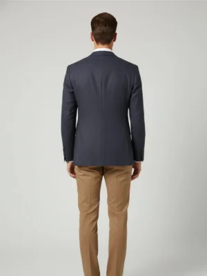 Shop The Suitsheritage Men's Plaid Blue Relaxed Fit Blazer Main 2