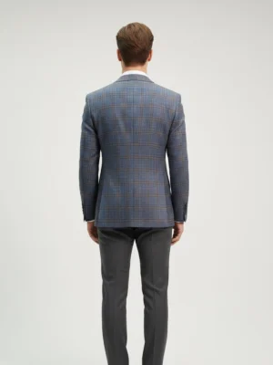 Shop The SuitsHeritage Men’s Textured Blue Regular Fit Blazer