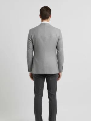 Shop The SuitsHeritage Men’s Textured Grey Regular Fit Blazer