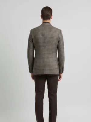 Shop The SuitsHeritage Men’s Plaid Brown Regular Fit Blazer