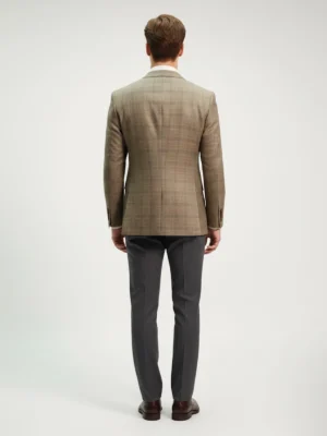 Shop The SuitsHeritage Men’s Check Khaki Regular Fit Blazer