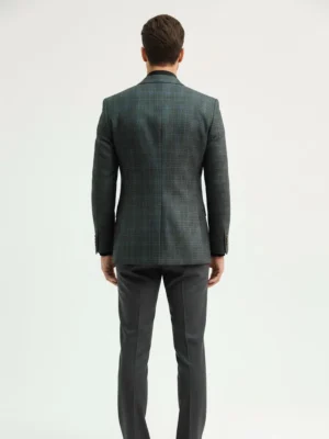 Shop The SuitsHeritage Men’s Plaid Grey Relaxed Fit Blazer