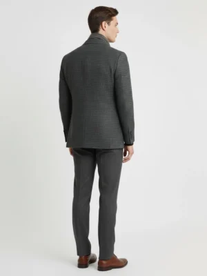Shop The SuitsHeritage Men’s Textured Charcoal Regular Fit Blazer