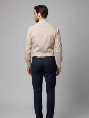 Shop the SuitsHeritage Men’s Solid Light Beige Formal Shirt