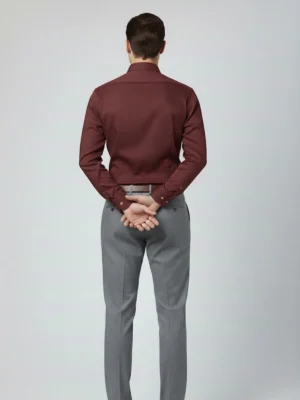 Shop The SuitsHeritage Men’s Solid Burgundy Formal Shirt