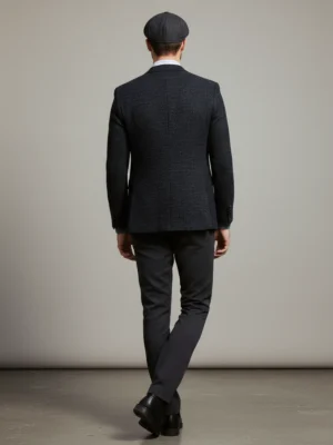 Shop The SuitsHeritage Men’s Textured Navy Regular Fit Blazer