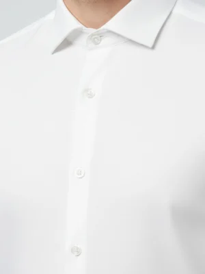 SuitsHeritage Men’s Solid White Formal Shirt Collar