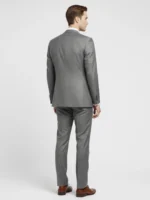 Shop The Suitsheritage Men's Check Grey Slim Fit 3 Piece Suit Main Back