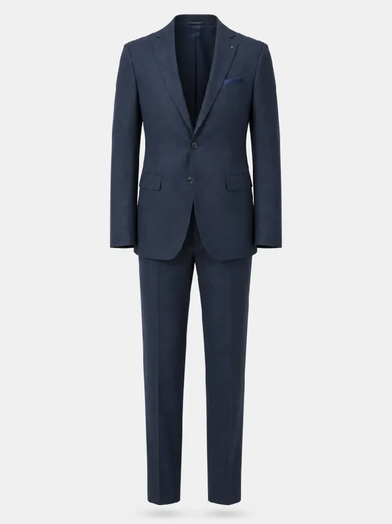 Eastford Polyester Solid Dark Navy Suit Ghost Mannequin