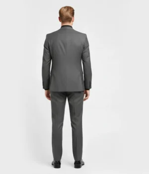 Shop The Eastford Polyester Textured Dark Grey Suit