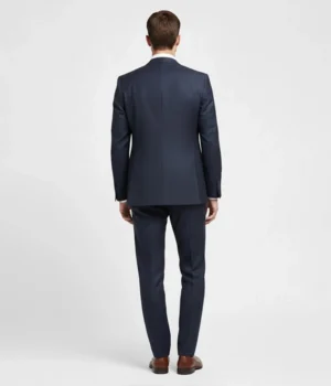 Shop The Suit Heritage Men's Check Dark Navy Regular Fit 3 Piece Suit