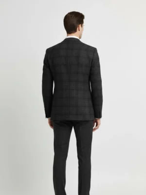 Shop The SuitsHeritage Men’s Check Charcoal Regular Fit Blazer