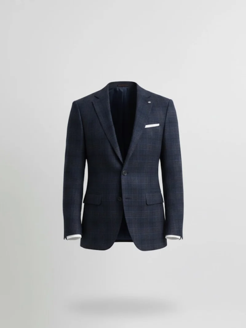 SuitsHeritage Men’s Check Navy Relaxed Fit Blazer Main