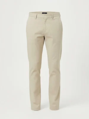 SuitsHeritage Men’s Plain Light Beige Slim Fit Pant Main
