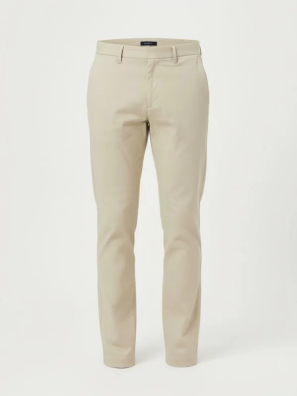 SuitsHeritage Men’s Plain Light Beige Slim Fit Pant Main