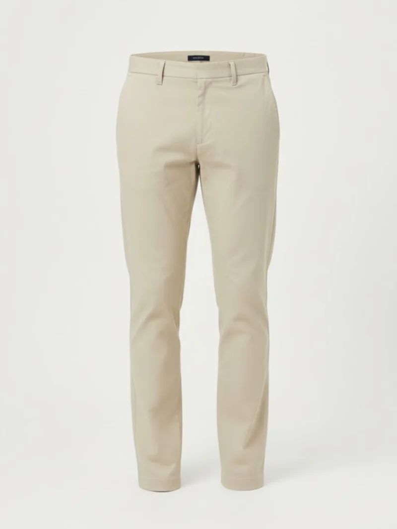 SuitsHeritage Men’s Plain Light Beige Slim Fit Pant Main