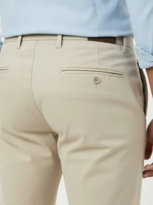 SuitsHeritage Men’s Plain Light Beige Slim Fit Pant1
